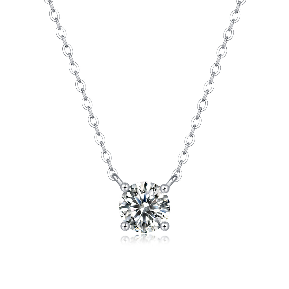My Heart Will Last Forever - Affordable Diamond Jewelry Necklace Pendant Set With 1 - carat And 2 - carat Moissan Diamonds, S925 Sterling Silver And Platinum Plating. - Prohibit TikTok Sales - 5 - CJ