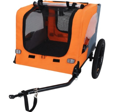 Utdoor Heavy Duty Collapsible Pet Bike Trailer With 16 - Inch All Terrain Wheels & Universal Hitch   Foldable Dog Cargo Carrier Cart For Bicycles - 5 - CJ