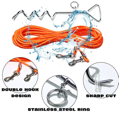 Ground Stake Fixed Dog Leash Allows Your Beloved Dog To Play More Freely - 5 - CJ