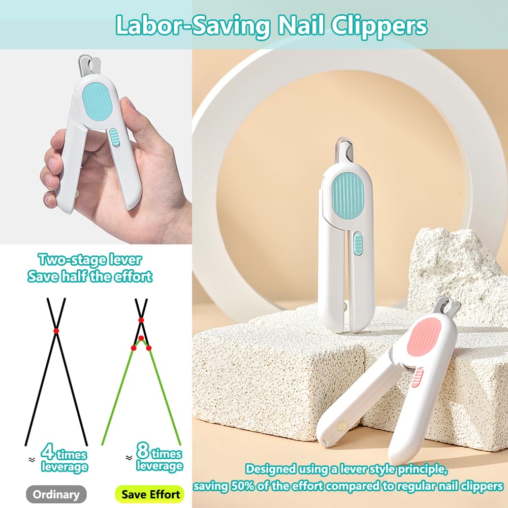 Dog And Cat Nail Clippers, Pet Nail Trimmers With LED Light, And Circular Cut - hole Cat Paw Cutter Dogs Nail Cutter Avoid Excessive Cutting - 5 - CJ