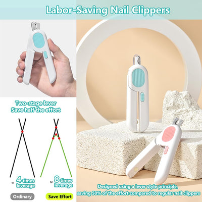 Dog And Cat Nail Clippers, Pet Nail Trimmers With LED Light, And Circular Cut - hole Cat Paw Cutter Dogs Nail Cutter Avoid Excessive Cutting - 5 - CJ