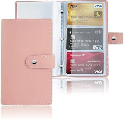 Business Card Holder Book, Business Card Book Case PU Leather Organization Binder Name ID Card Holder For Men & Women, Up To 96 Cards Capacity - 5 - CJ