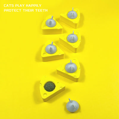 Pet Cat Catnip Toy Balls, Cheese Catnip Ball Nature Edible Cat Silvervine Chew Toys, Teeth Cleaning Self - entertainment Cat Stick Pet Toy Healthy Kitten Wall Treats, Teeth Cleaning Toys For Indoor Cats - 5 - CJ