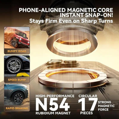 Upgraded Wireless Magnetic 360 Degree Rotating Adjustable Folding Car Phone Holder Strong Suction Power Is Suitable For Magsafe And All Smartphones - 5 - CJ