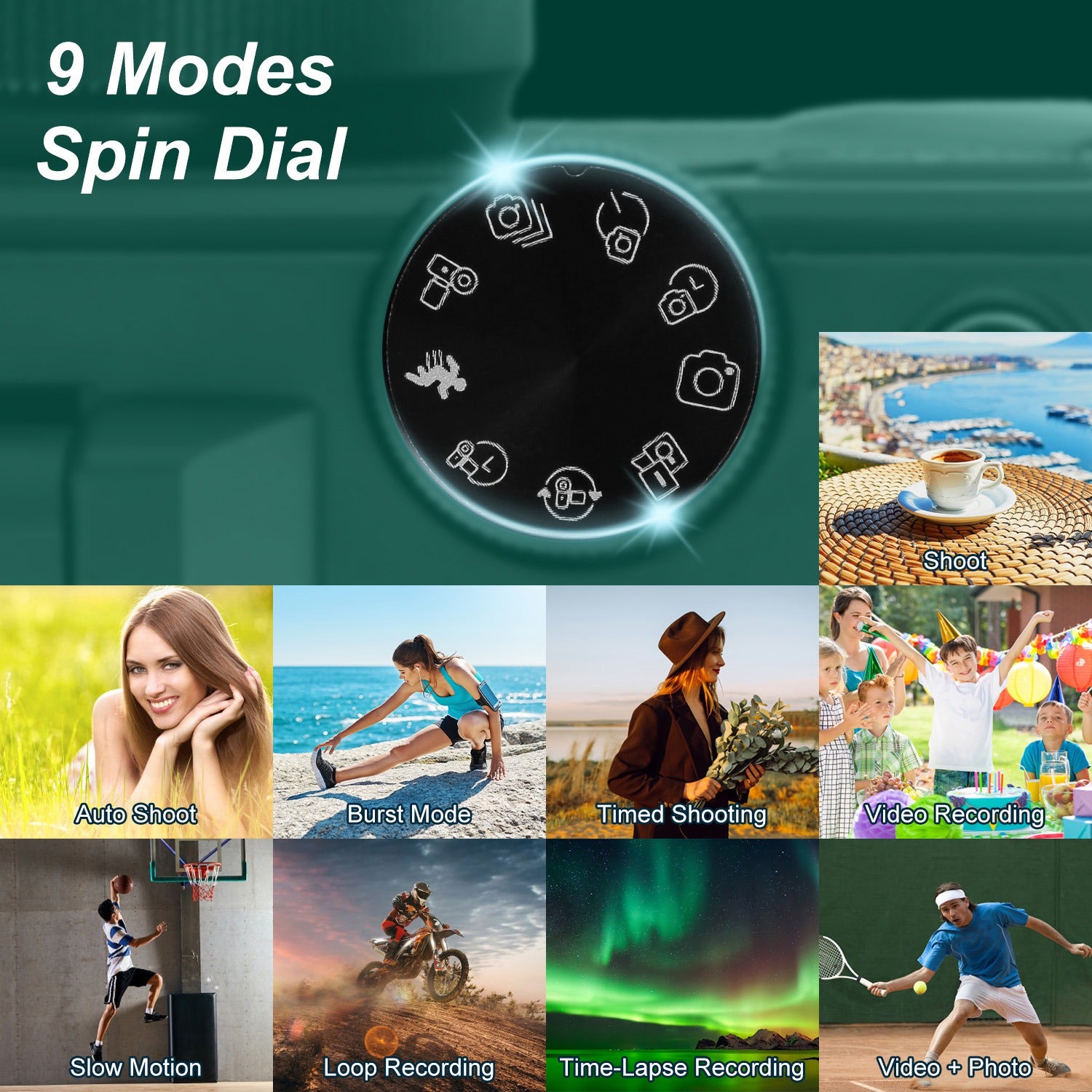 1Pc 5K 75MP Digital Camera For Photography Anti Shake WiFi Vlogging Video Camera With 9 Shooting Modes 18X Zoom Fill Light Webcam Function 2 Batteries 32G MMC Card 180Degree Flip IPS Screen - 5 - CJ
