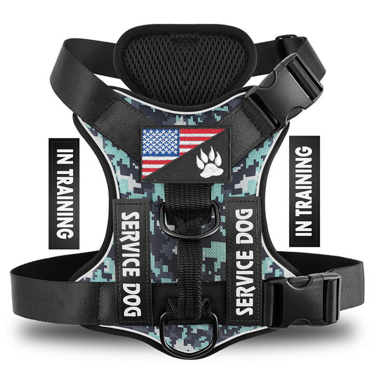 Reflective Breathable Solid Color Polyester Dog Strap - 5 - CJ