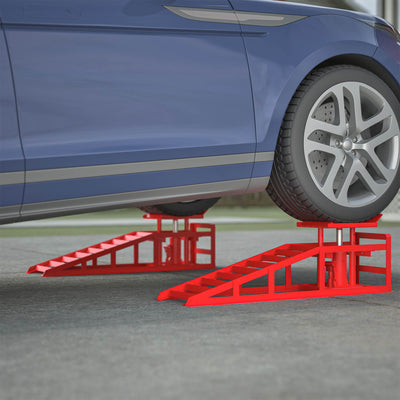 2 Pack Hydraulic Car Ramps 5T 11000lbs Low Profile Car Lift Service Ramps Truck Trailer Garage,Height Hydraulic Vehicle Ramps - 5 - CJ
