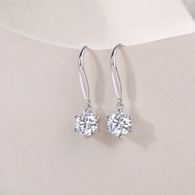 1Jumping Wind Inlaid Moissanite Silver Earrings Luxury Fashion Diamond Earrings Prohibit TikTok sales - 5 - CJ