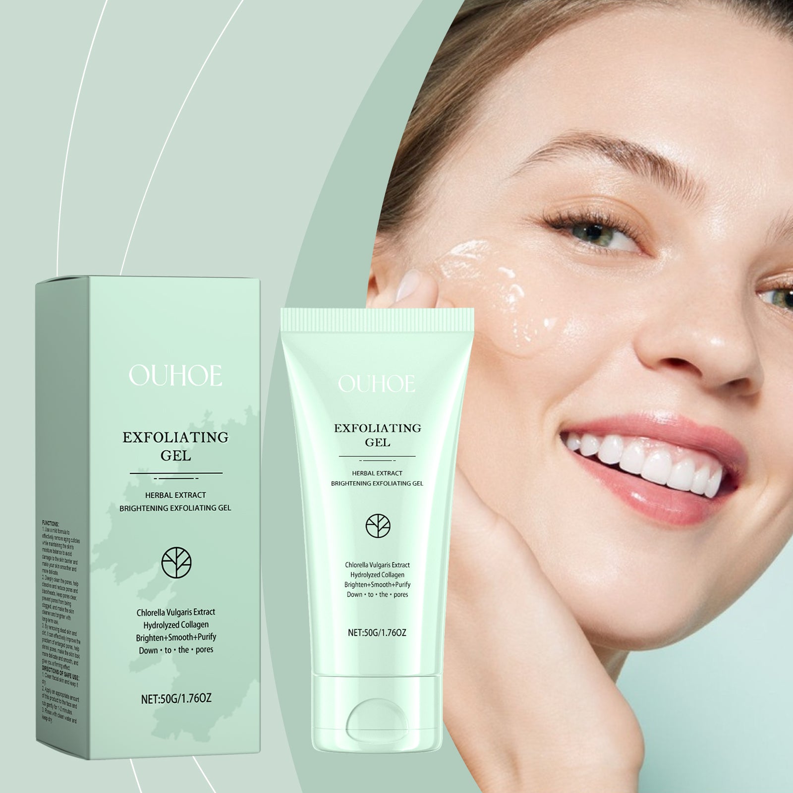 OUHOE Herbal Cleansing Gel For Gentle Skin Care, Cleansing, Hydrating And Pore Narrowing Facial Treatment - 5 - CJ