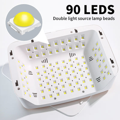 Nail Lamp, Professional Nail Dryer With 90Pcs Lamp Chips, Fast And Efficient Drying, 4 Timer Setting LED Nail Gel Lamp, For Home Salon Use - 5 - CJ