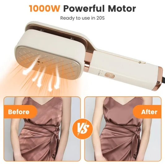 3 In 1 Travel Steamer For Clothes, 1000W Handheld Garment Steamer With 180 Rotating Head - Flat Iron, Hanging & Clip Steamer, Dry Wet Ironing, 20OZ Leak - Proof Tank, Lightweight For Travel Home - 5 - CJ