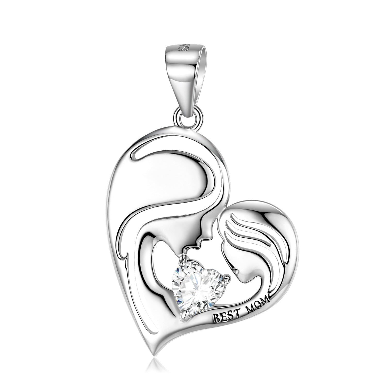 S925 Sterling Silver Best Mom Necklace Mother's Day Series Necklace - 4 - CJ - PNC00824 - CJJE1599723 - PNC00824