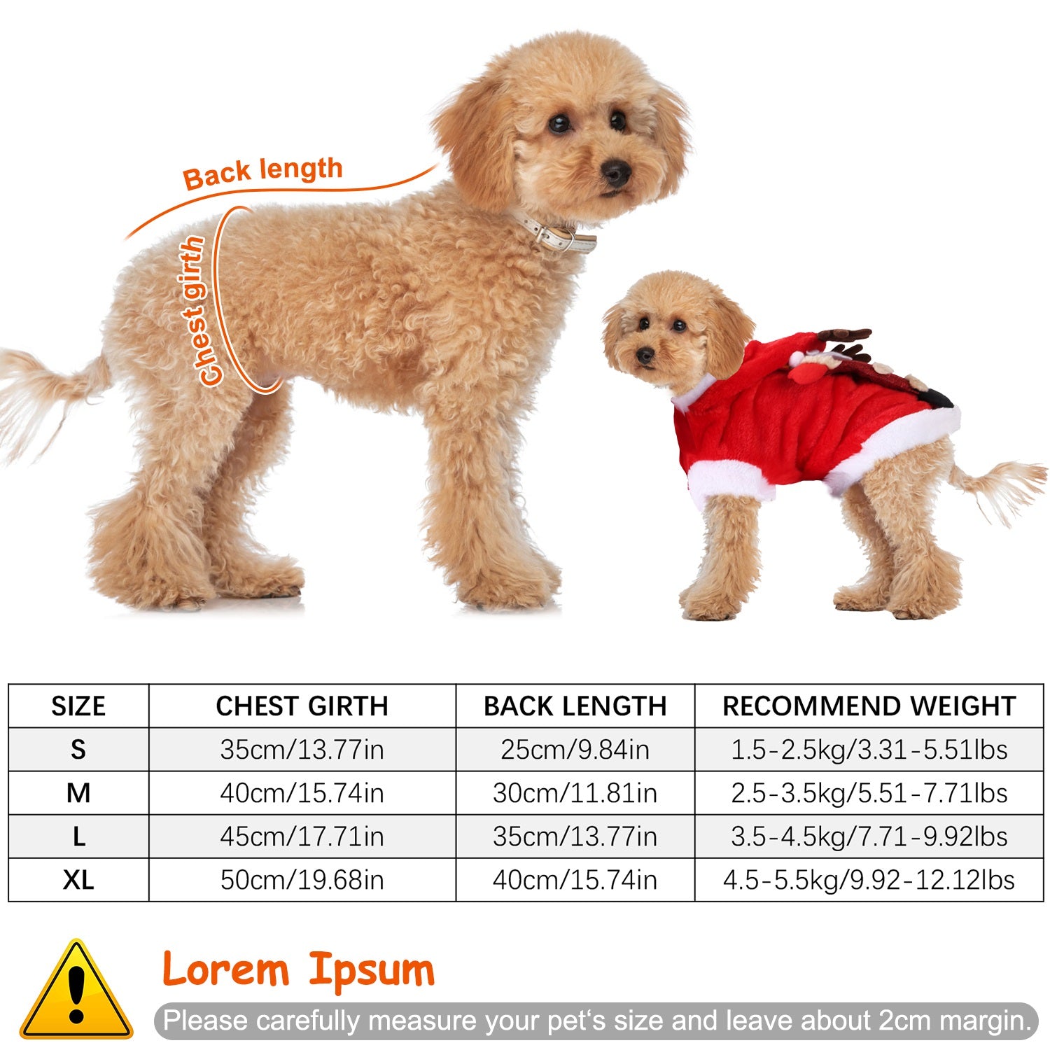 1Pc Pet Christmas Clothes Santa Claus Reindeer Antlers Costume Winter Outfit New Year Coat For Small Medium Dogs Cats - 5 - CJ
