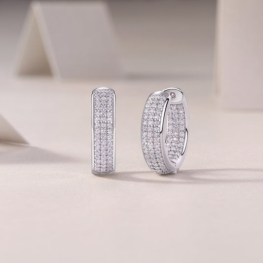 1Years - Fashionable Earrings And Stud Jewelry Set With Moissanite S925 Sterling Silver And Platinum - plated Diamonds Prohibit TikTok sales - 5 - cjdropshipping