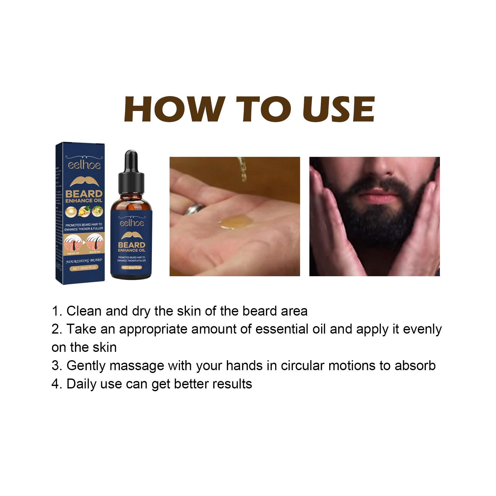 EELHOE Beard Care Oil - Strengthen And Nourish Beard Roots  Moisturizing And Shine - Enhancing Beard Growth Serum For Men Hair Care Hydrating - 5 - CJ