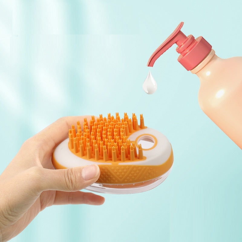 Dog Cat Bath Brush 2 - in - 1 Pet SPA Massage Comb Soft Silicone Pets Shower Hair Grooming Cmob Dog Cleaning Tool Pet Products - 0 - CJ