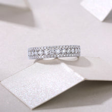 1Luxury Fashion Multi - row Diamond Ring With Moissanite Silver Ring Prohibit TikTok sales - 5 - CJ