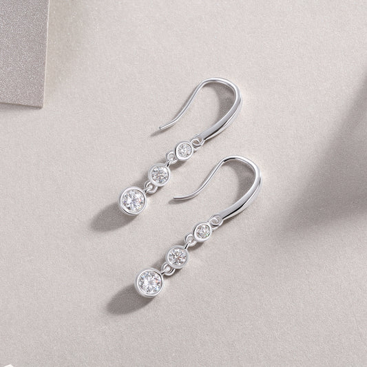 1Classic Multi - diamond Set Moissanite Silver Earrings Luxury Fashion Diamond Earrings Stud Earrings Prohibit TikTok sales - 5 - CJ