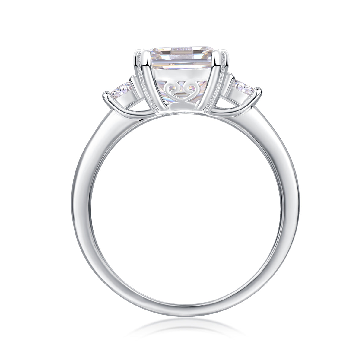 1Baguette Diamond Ring Wedding Ring Luxury Moissanite Silver Ring Prohibit TikTok sales - 5 - CJ