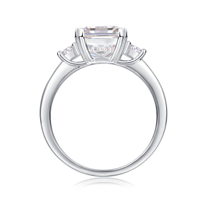 1Baguette Diamond Ring Wedding Ring Luxury Moissanite Silver Ring Prohibit TikTok sales - 5 - CJ