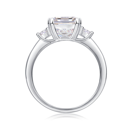 1Baguette Diamond Ring Wedding Ring Luxury Moissanite Silver Ring Prohibit TikTok sales - 5 - CJ
