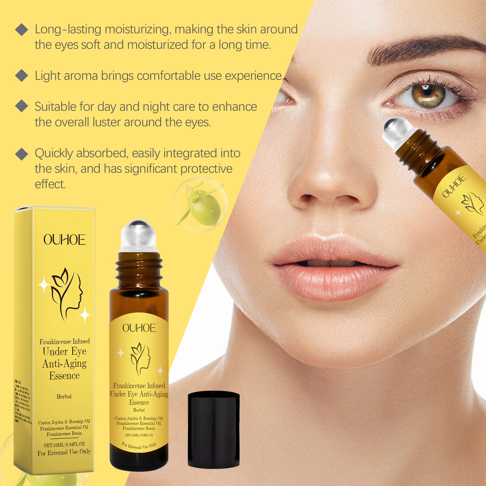 OUHOE Eye Essence Firming Eye Essence Moisturizing And Moisturizing Daily Massage Treatment For The Skin Around The Eyes - 5 - CJ