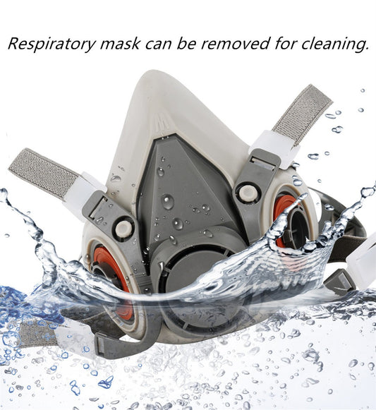 15 In1 Half Face Gas Mask Facepiece Spray Painting Respirator Reusable Safety Suit For 6200 With Filter Chemical And Other Work Protection - 5 - CJ