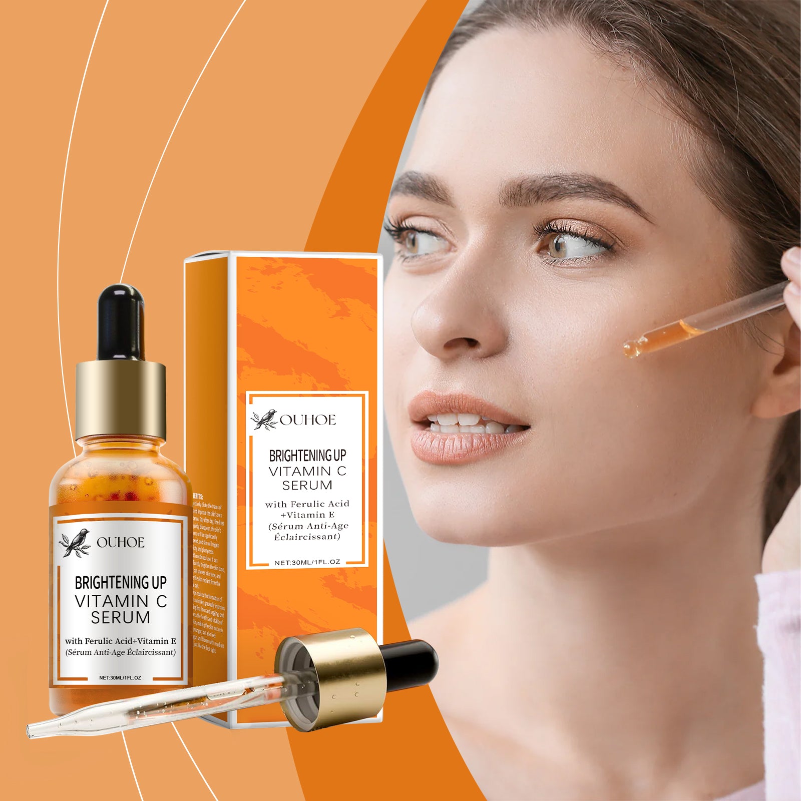 Ouhoe Vitamin C Brightening Essence Hydrates, Tightenes And Tightenes Delicate Skin And Pores - 5 - CJ