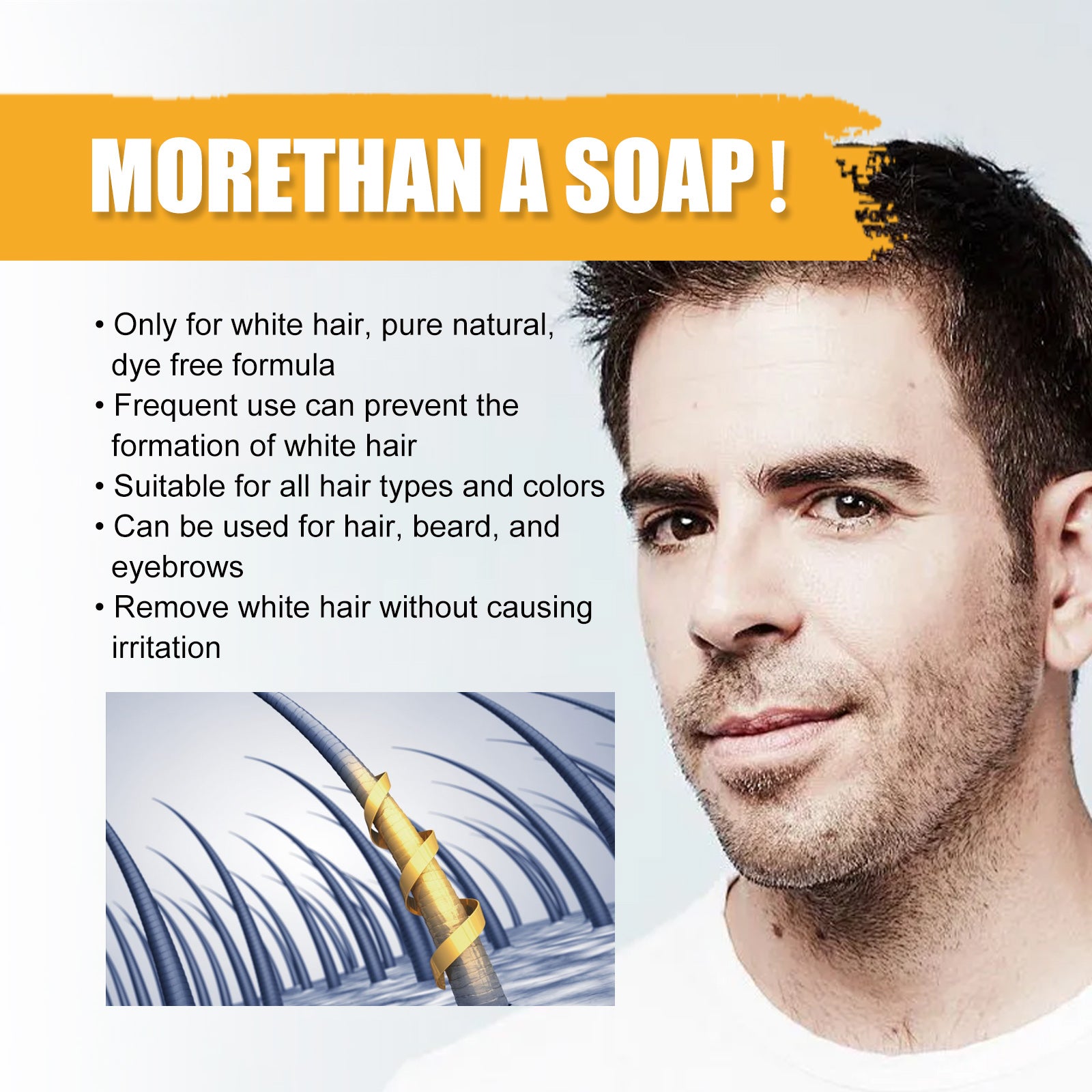 Cleaning And Moisturizing Black Shiny Hair Care Shampoo Soap - 5 - CJ