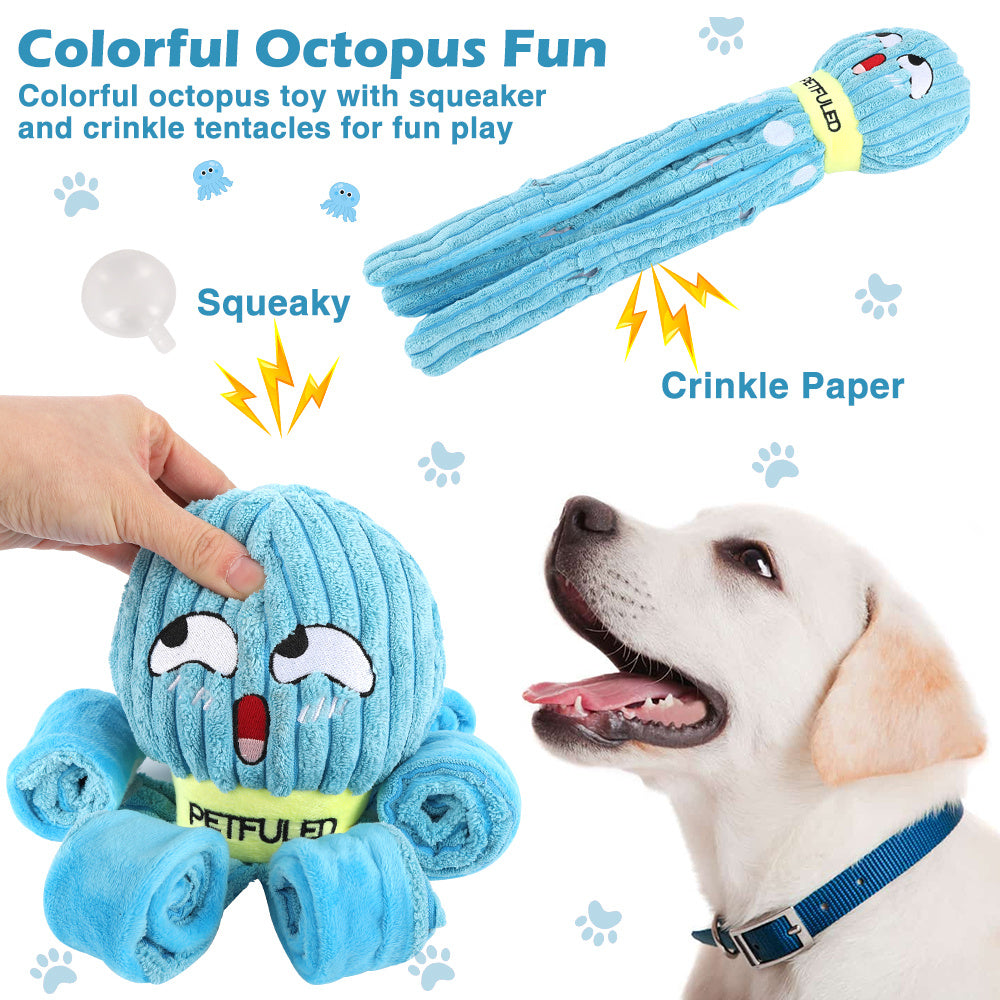Dog Snuffle Toy Dog Plush Octopus Toys, Dog Puzzle Games Interactive Puppy Toys Chew Toys Slow Feeding Games