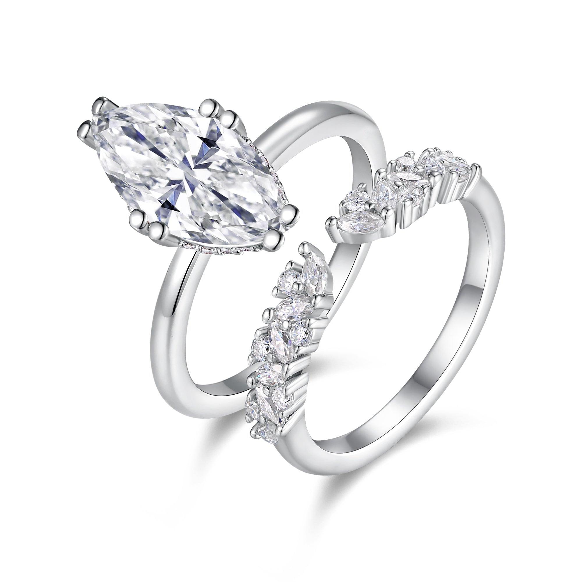 1Star Eyes - Fashionable Men’s And Women’s Ring And Ring Jewelry Set With Moissanite S925 Sterling Silver And Platinum - plated Diamond Prohibit TikTok sales - 5 - cjdropshipping