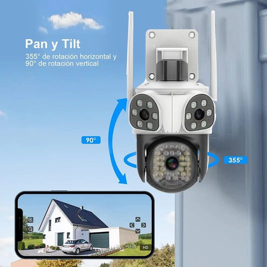 Hardline Security Cameras Dual Lens 2 - in - 1 Lenses - White - 5 - CJ