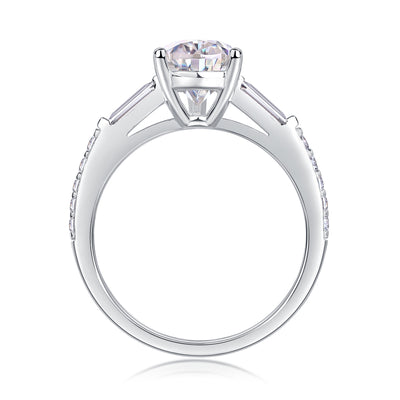 1Large Diamond Diamond Ring Luxury Fashion Set Moissanite Silver Ring Prohibit Tk Sales - 5 - CJ