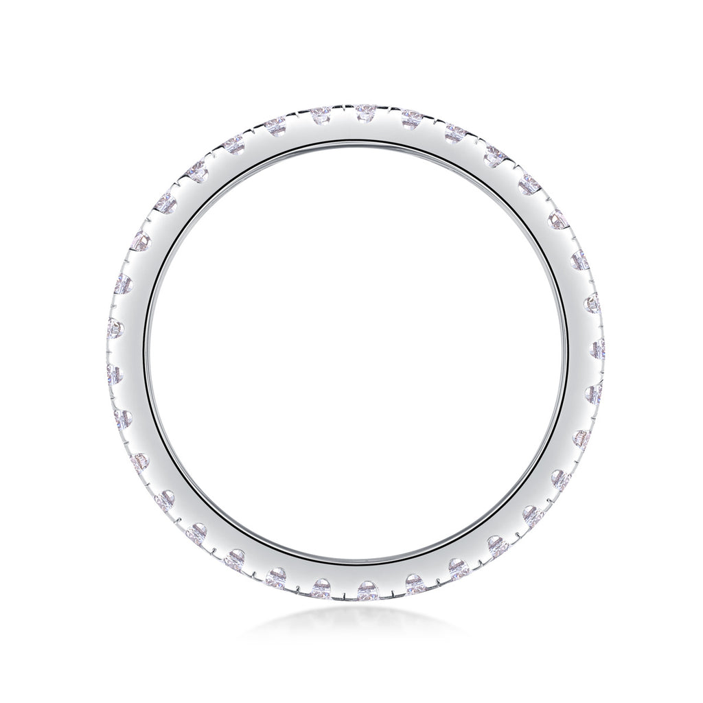 Luxury Fashion Row Diamond Ring Moissanite Silver Ring