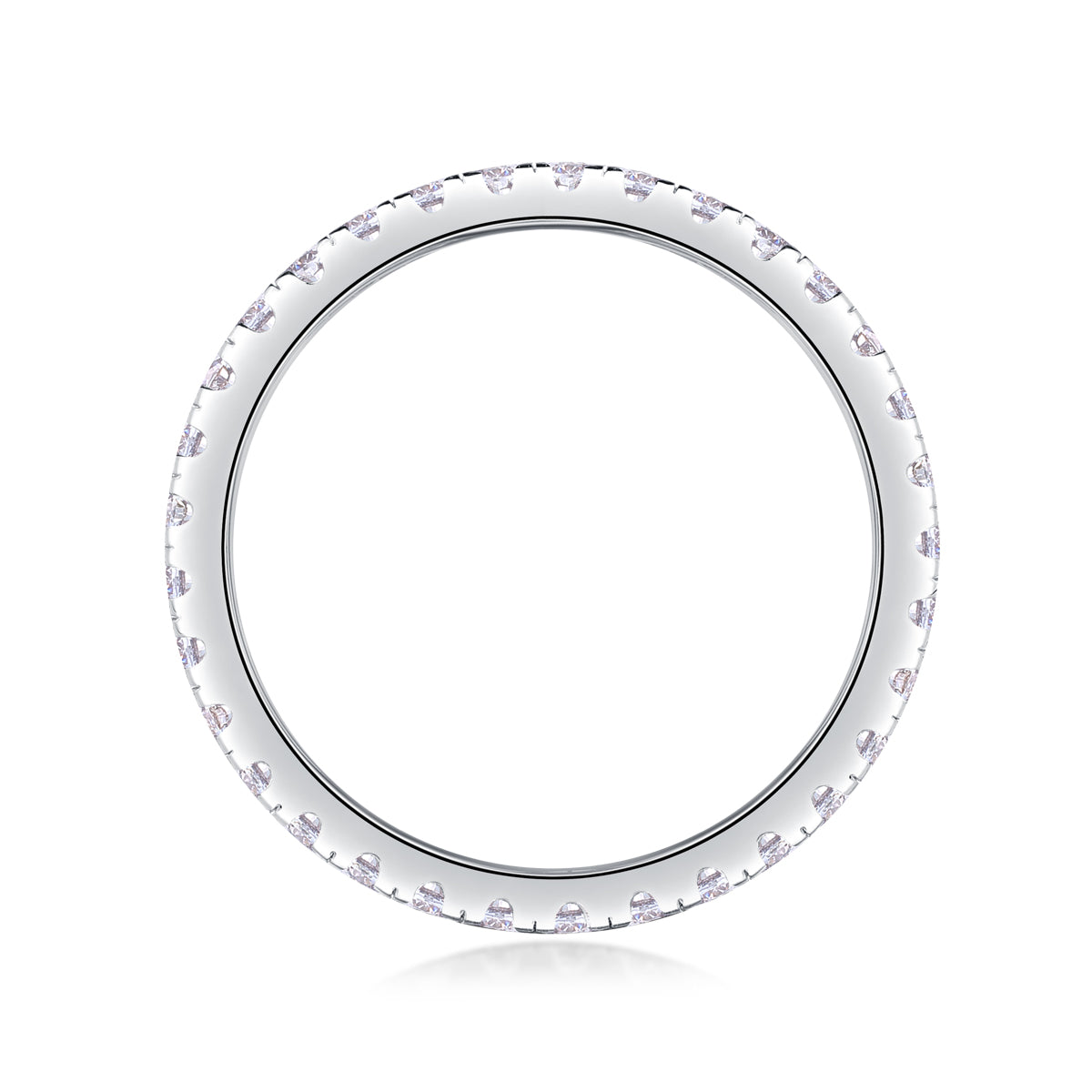 1Luxury Fashion Row Diamond Ring Moissanite Silver Ring Prohibit TikTok sales - 5 - CJ