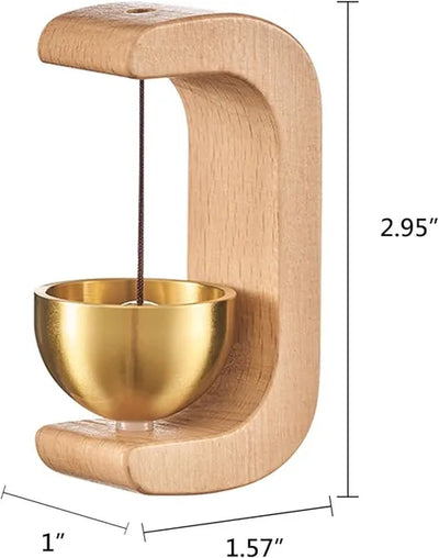 Magnetic Door Chime Bell, Wooden Shopkeepers Bell For Door Opening - Ding Ding Sound - 5 - CJ