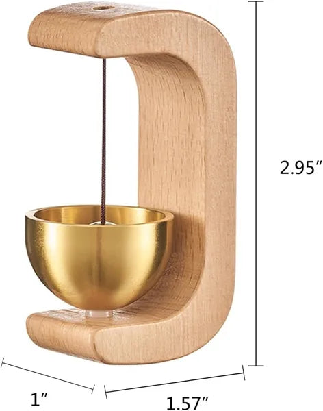 Magnetic Door Chime Bell, Wooden Shopkeepers Bell For Door Opening - Ding Ding Sound - 5 - CJ