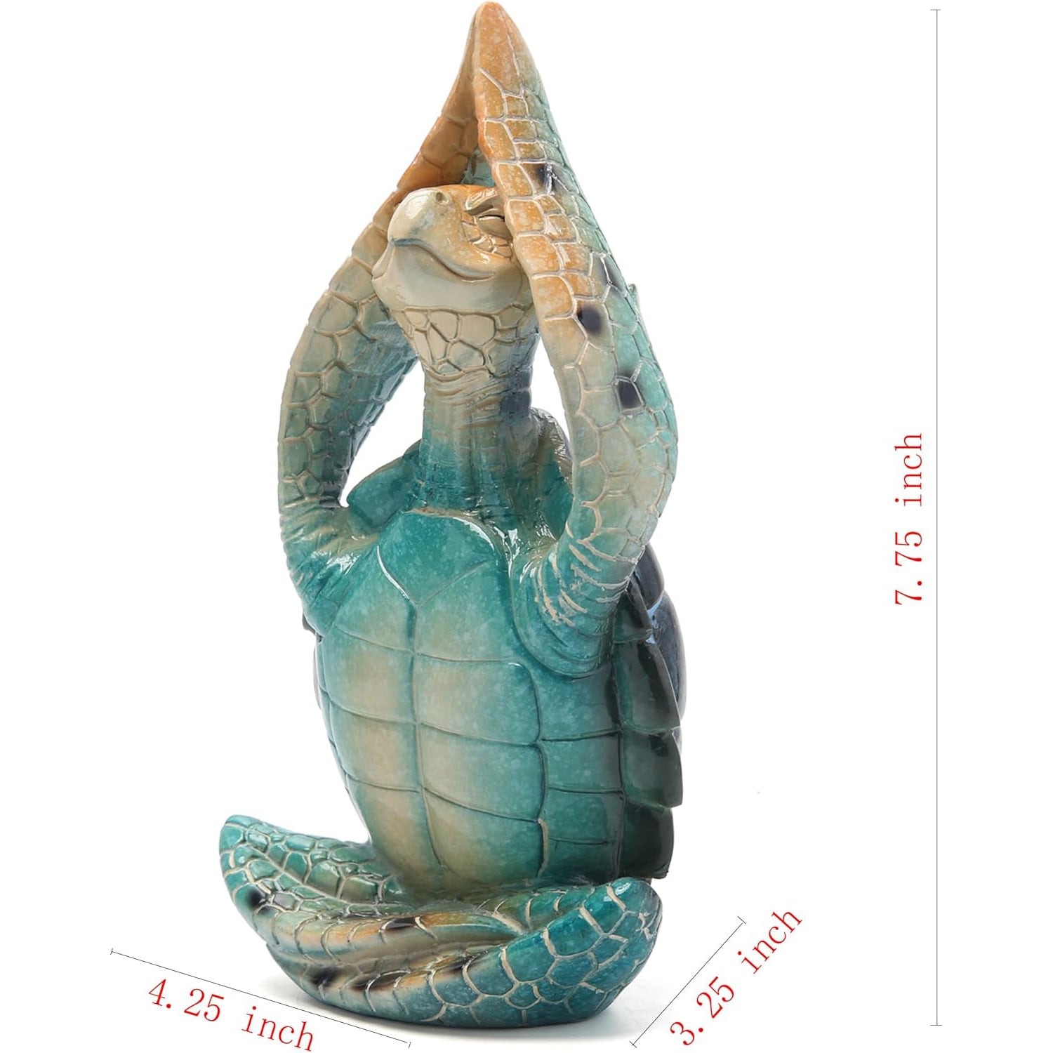 Sea Turtle Meditation Yoga Decor Garden Figurine Sea Turtle Meditating Coastal Beach Decorations Zen Yoga Resin Statue For Home Office Decorations Put The Palm Separate - 5 - CJ