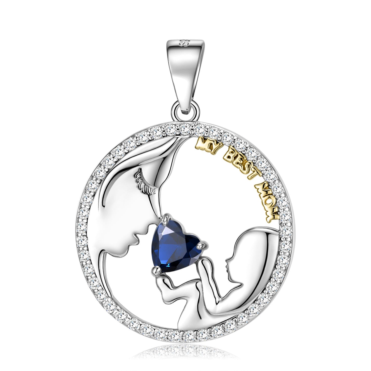 S925 Sterling Silver Mom&baby Necklace Mother's Day Series Ins Style Sweater Chain - 4 - https://x.com/titan_prim62775J