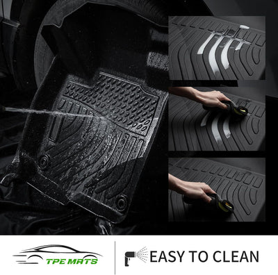 Floor Mats Custom For Jetta 2019 - 2025 Waterproof Car Mats All Weather Guard Mats Heavy Duty TPE Automotive Floor Liners Accessories Front& Rear Row Full Set - Black - 5 - CJ