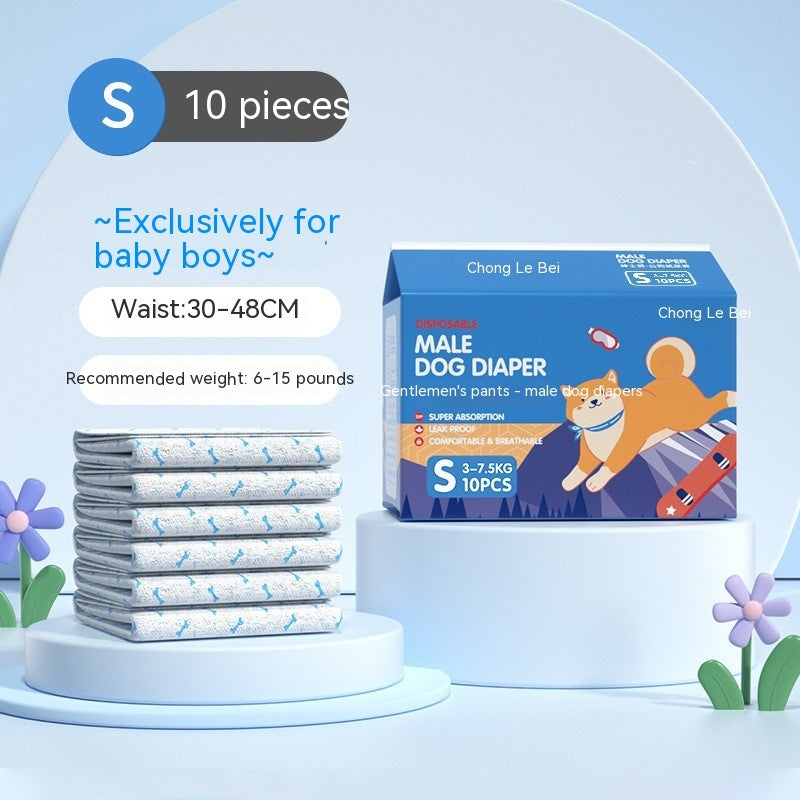 Disposable Female Dog Urinary Diaper Physiological Pants - 0 - CJ - Male dog - S - CJGY189006520TG