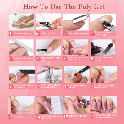 Poly Gel Gel Kit, Equipped With UV Light, Suitable For All Things - 5 - CJ