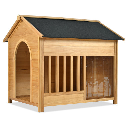 Large Wooden Dog House With Porch - 5 - CJ
