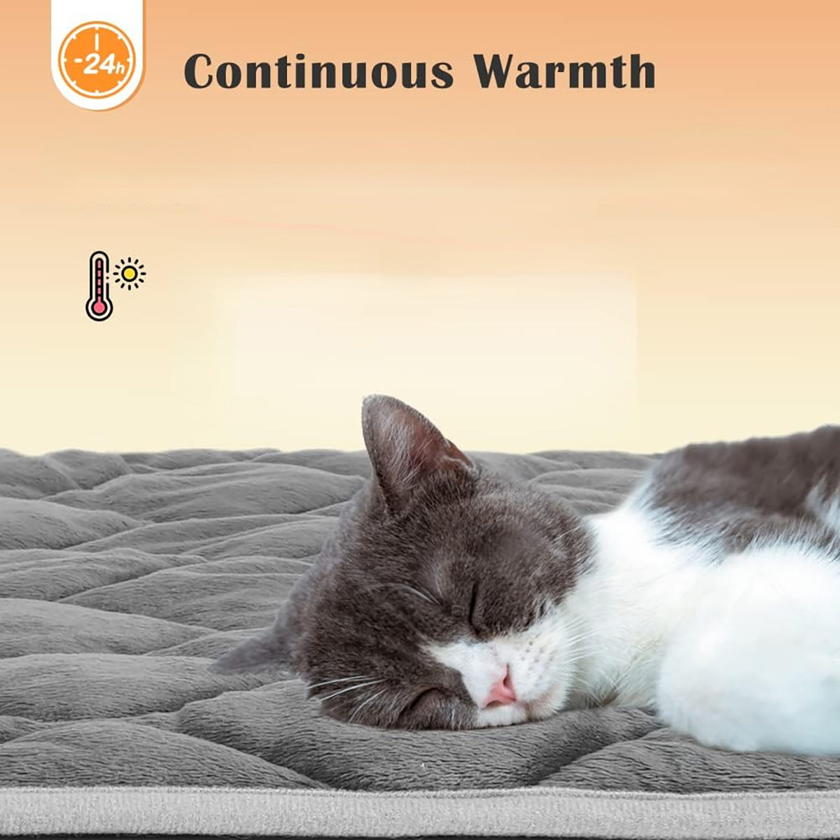 Cat Dog Non - Slip Mat, Extra Warm Thermal Pet Pad Self - Heating Cat Mat Warm Thermal Pet Pad Washable Dog Crate Pad Heat Dog Cat Bed Mat Blanket Non - Slip - 5 - CJ