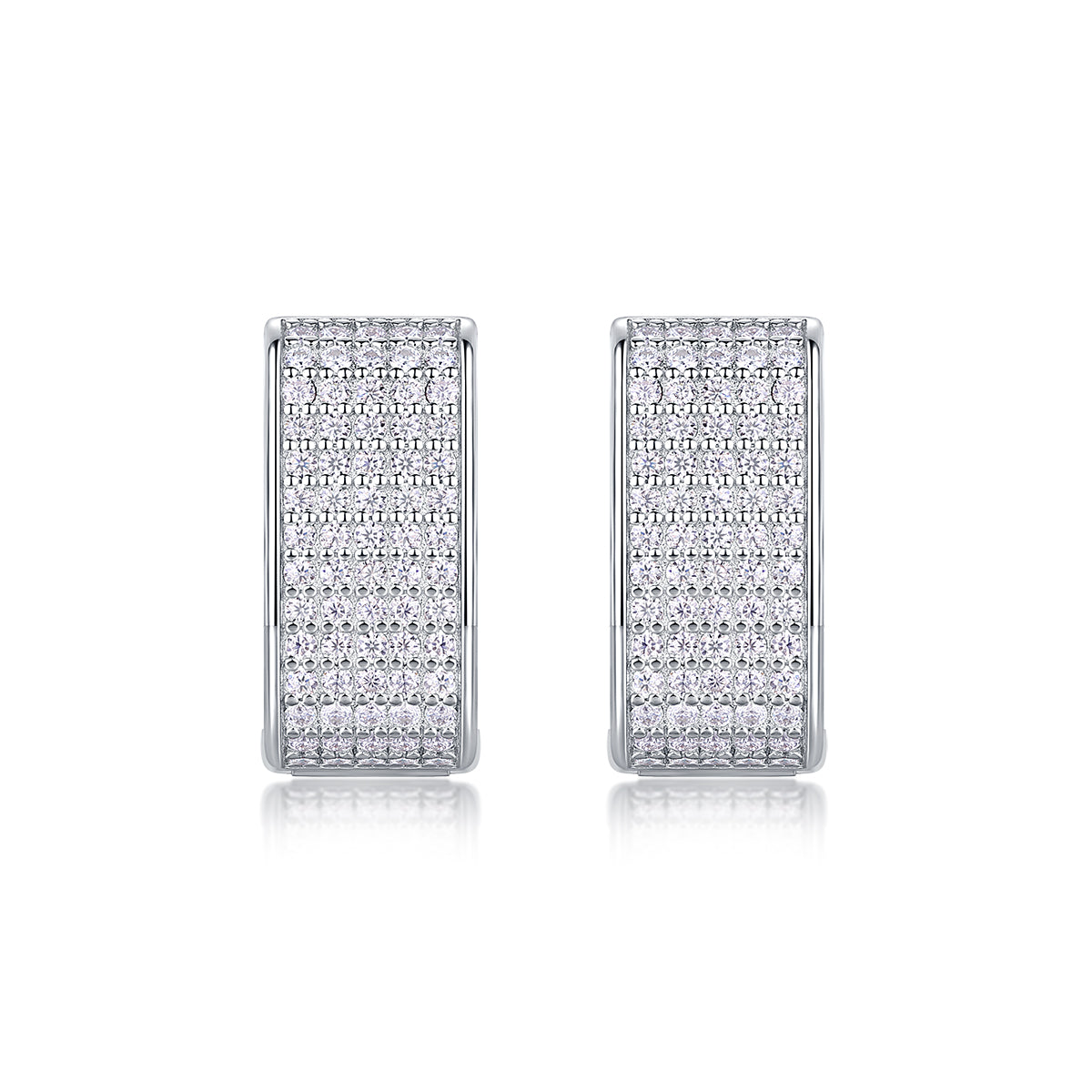 1Star Light Luxury Fashion Diamond Earrings Stud Set With Mosan Diamond Silver Jewelry Prohibit TikTok sales - 5 - CJ
