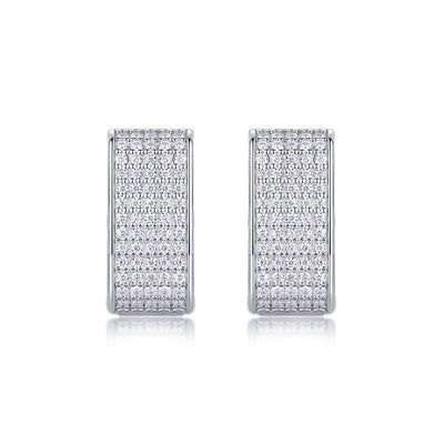 1Star Light Luxury Fashion Diamond Earrings Stud Set With Mosan Diamond Silver Jewelry Prohibit TikTok sales - 5 - CJ