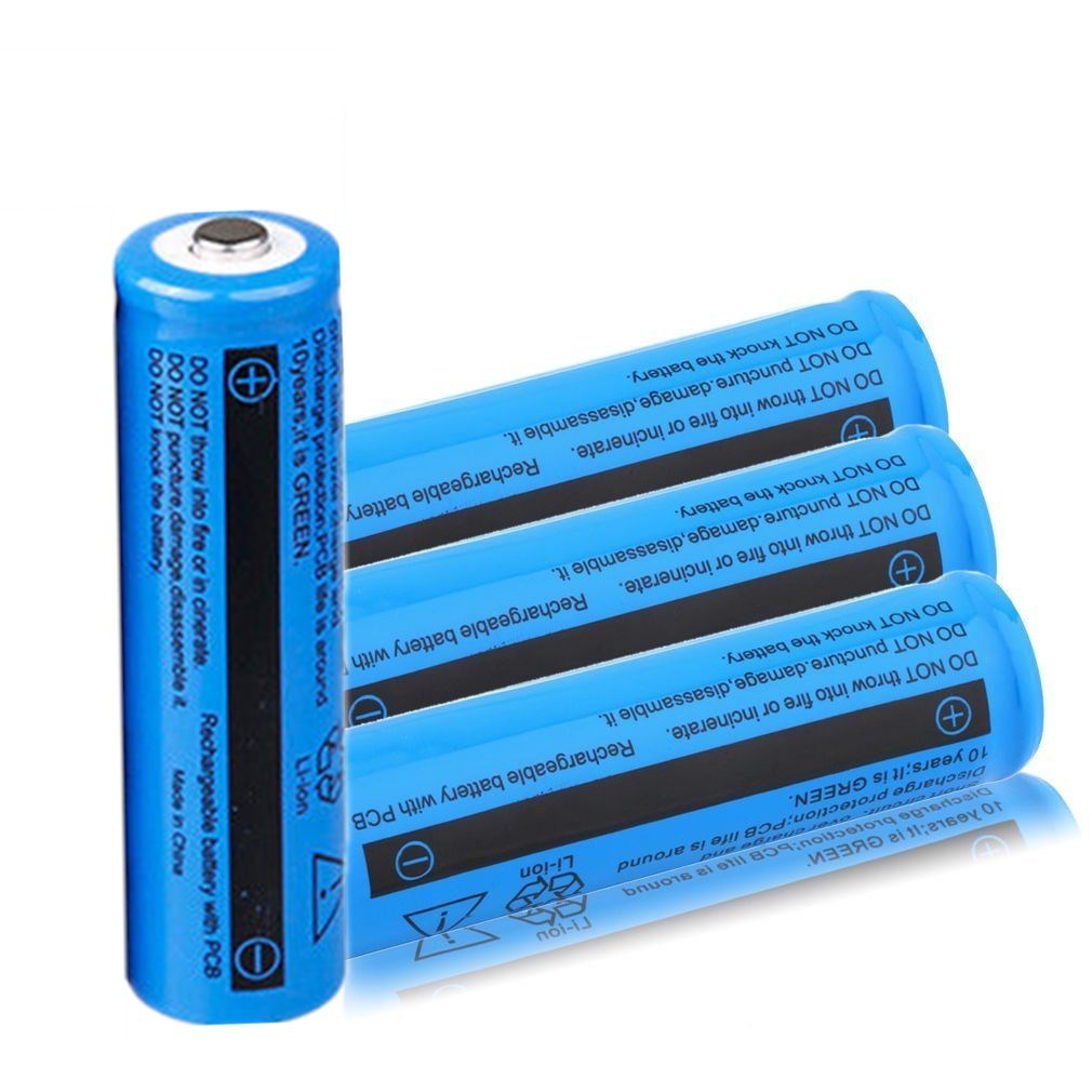 10Pcs Battery 3.7V Rechargerable Li-ion 3000mAh 18650 Batteries For Torch Flashlight Laser Headlamp