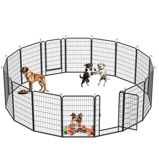16 Pieces Of Heavy - duty Metal Pet Sports Fence - 5 - CJ