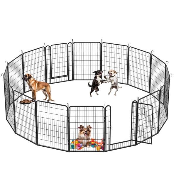 16 Pieces Of Heavy - duty Metal Pet Sports Fence - 5 - CJ