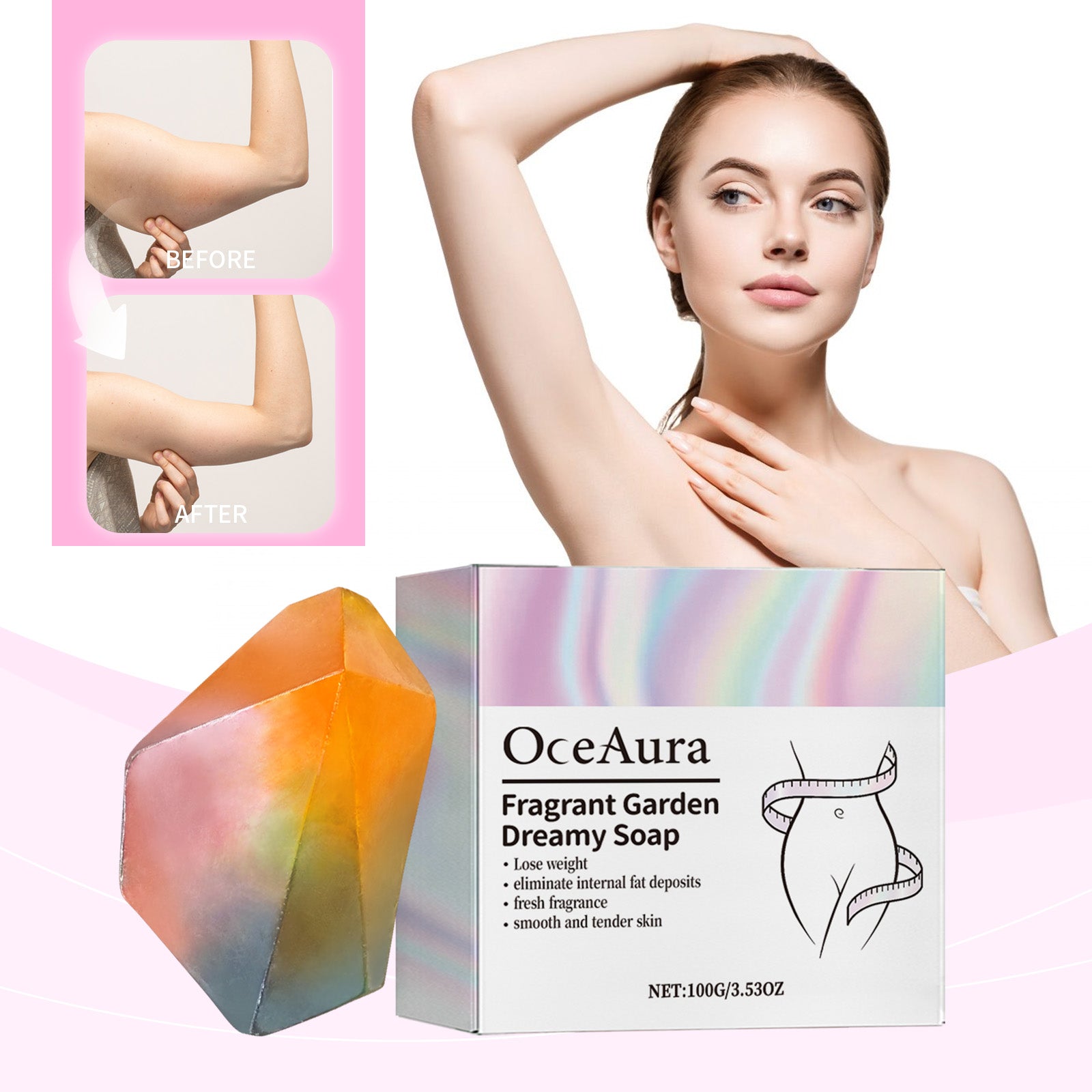 Oceaura Slimming Soap, Wash Your Face And Bathe Your Whole Body Soap Clean And Gently Moisturize Your Skin Care Long Lasting Fragrant Bath Soap - 5 - CJ